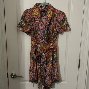 Colorful Paisley Print Dress